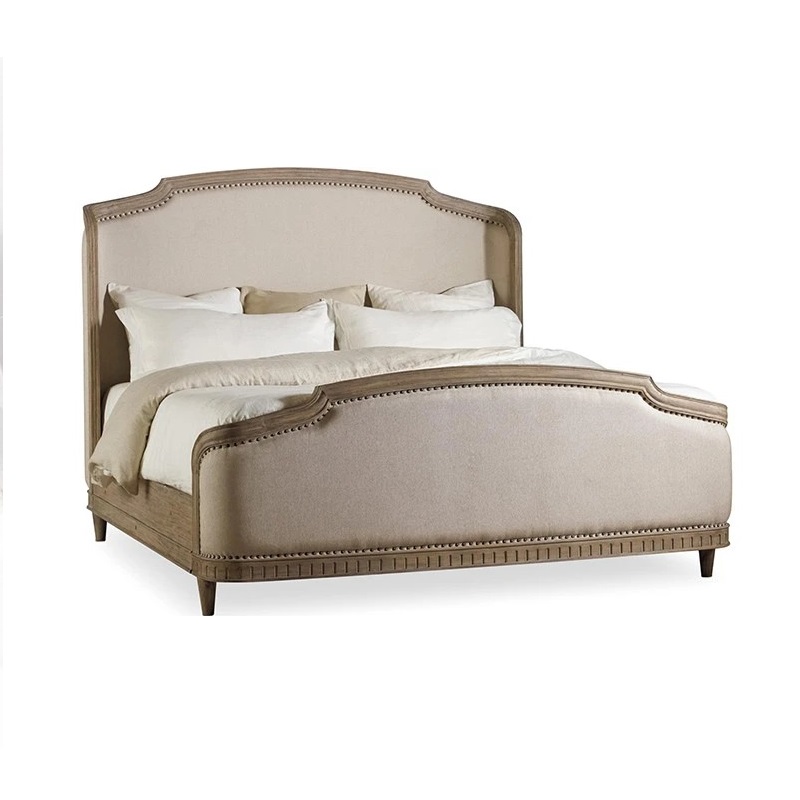 Giường ngủ gỗ bọc đệm tân cổ điển Pula PB28